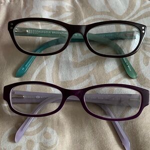 2 Kids Purple/turquoise Eyeglasses -Vogue and Popsicle frames Excellent